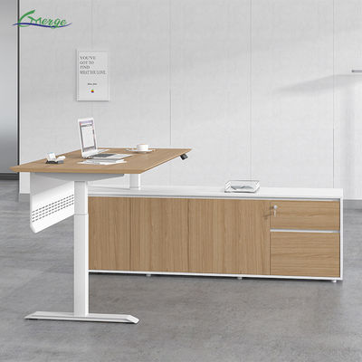 Modern Work Office Desk with Uplift Motorized Adjustable Desk and Stylish Cable Management