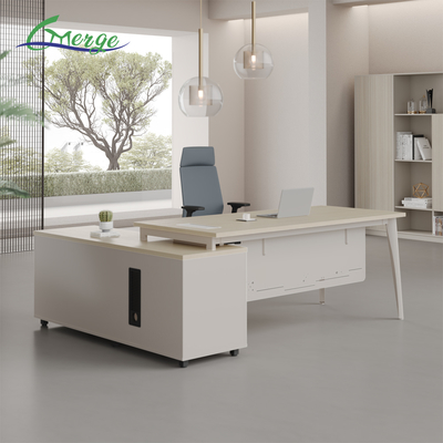 Wood/Steel Commercial Manager Office Desk 1200-2000L*500-900W*750H Mm Ships Within 5-7 Business Days
