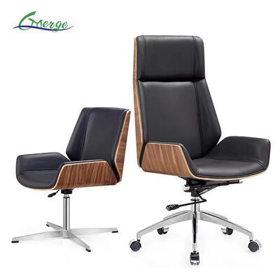 Ergonomic Office Furniture High Back Leather Pu Executive Office Chair Swivel Feature Traditional Computer Table Office Desk