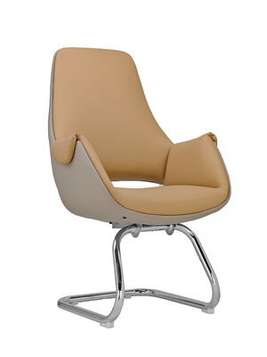 Office Chair Without Wheels PU Leather Ergonomic Chairs for Elegant Office Conference Room