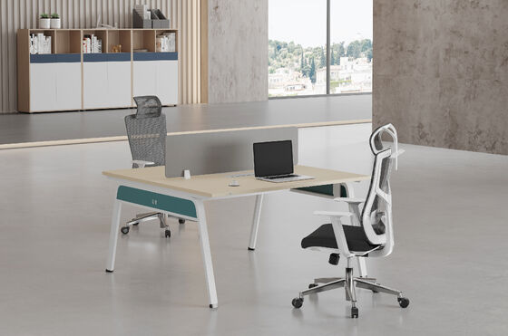 Contemporary 2 Person Office Workstation with Face to Face Design for Office Furniture Solutions