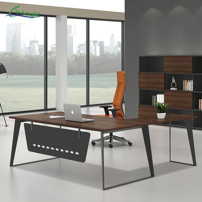 Good price L Shape OfficeTable Modern Wood Manager Office Executive Desk with File Cabinet online