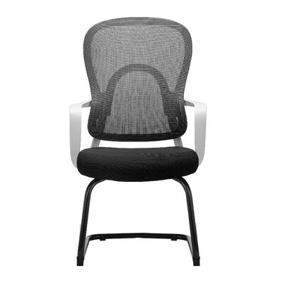 Good price Ergonomic Back Black Coating Metal Base Fixed Armrest Office Visitor Armchair Desk Cheap Mesh Computer Chair online
