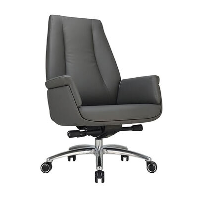 Good price Luxury Middle Back Executive Office Desk Chair Set High Quality Metal Frame Ergonomic PU Leather Padding Traditional Design online